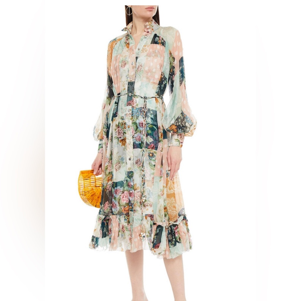 Zimmermann Multicolor Patchwork Maxi Dress - image 1